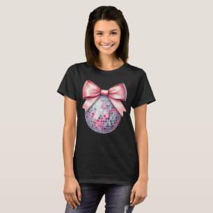 T-shirt Boule de disco rose