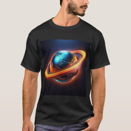 T-shirt Boule De Football Comme Saturn Planet, Un Design S