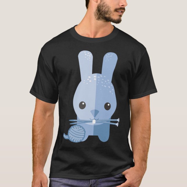 T-shirt Boule de lapin lapin mignonne de fils aiguilles de (Devant)
