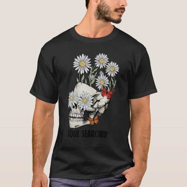 T-shirt Boule de papillon de la marguerite à la recherche  (Devant)