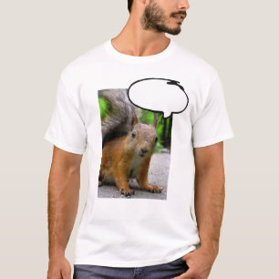 T-shirt Boule de pensée d'écureuil personnalisable dire n'