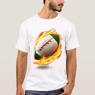 T-shirt Boule De Rugby Sur Conception Cool De Feu