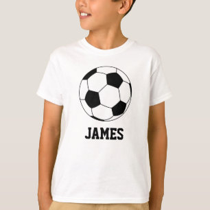 T-shirt Boule de soccer Sport personnalisée Blanc