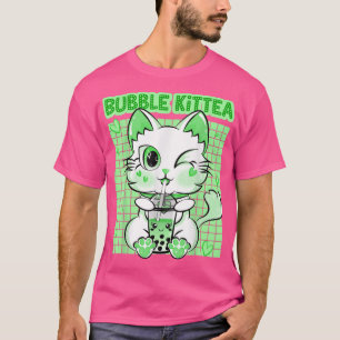 T-shirt Boule de thé Kawaii Matcha Kittea Tapioca