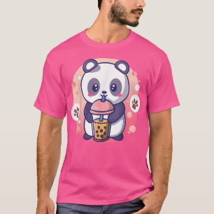 T-shirt Boule de thé rétro Chemise enfants Kawaii Panda Bo