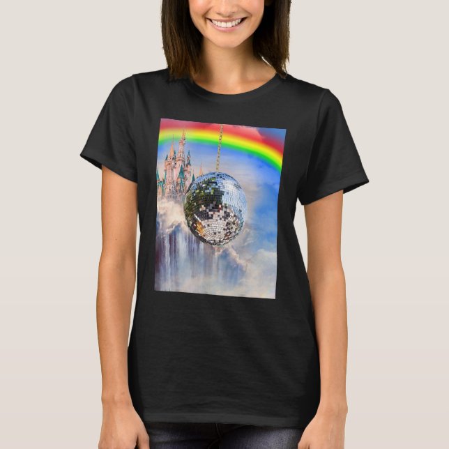 T-shirt Boule Disco Arc-En-Ciel (Devant)