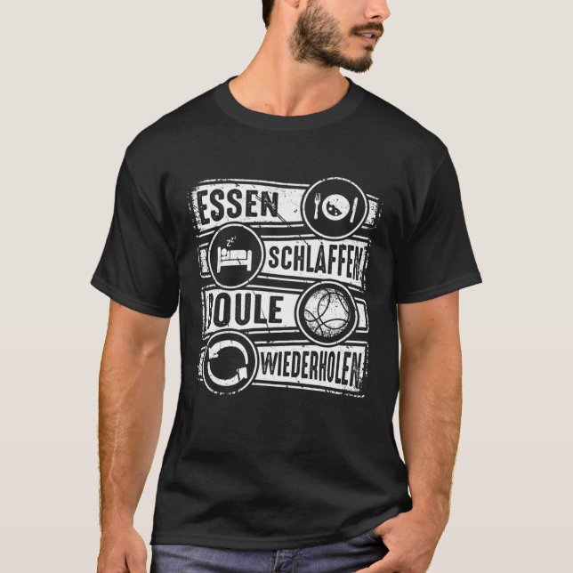 T-shirt Boule Essen Sleep Repeat Petanque Boules (Devant)