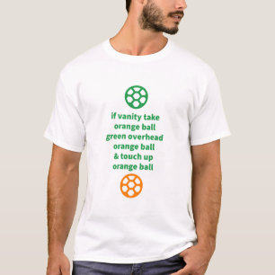 T-shirt Boule verte touchez les bannières de boule orange