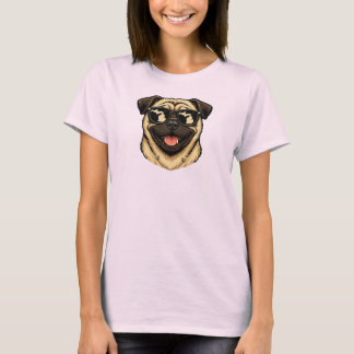 T-shirt Bouledogue du Michigan portant des lunettes de sol