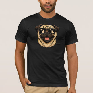T-shirt Bouledogue du Michigan portant des lunettes de sol