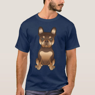 T-shirt Bouledogue Français Chocolat Et Tan / Chien Bouled