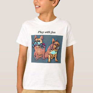 T-shirt Bouledogue français deux amis