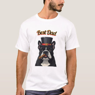 T-shirt Bouledogue français French Bulldog cigare