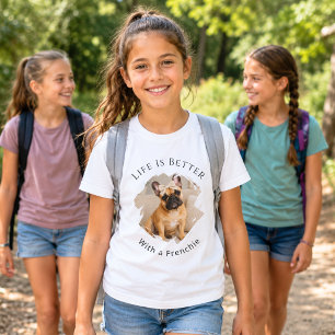 T-shirt Bouledogue Français Frenchie Photo La vie est meil