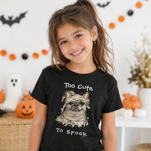T-Shirt Bouledogue français Halloween Fille Maman adorable