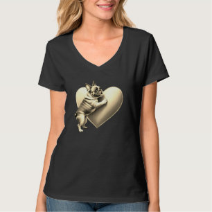 T-shirt Bouledogue français je t'aime