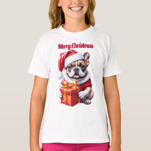 T-shirt Bouledogue français Noël French Bulldog