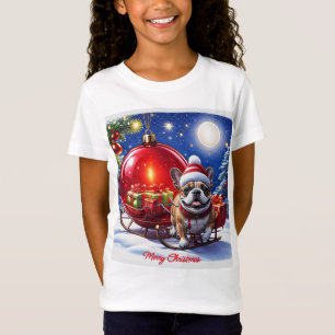 T-Shirt Bouledogue français Noël French Bullog