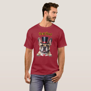 T-shirt Bouledogue français Papa Fête des pères Bulldog