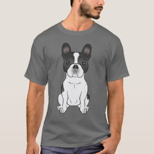 T-shirt Bouledogue français pie noir / Frenchie Chien mign