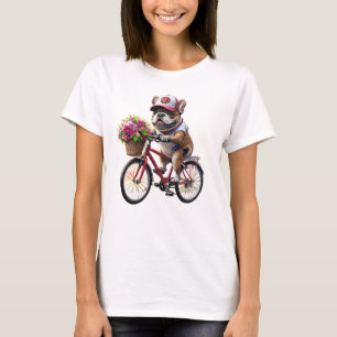 T-shirt Bouledogue français vélo French Bulldog