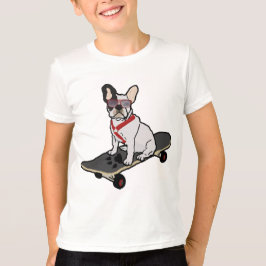 T-shirt Bouledogue français w/sunglasses faisant de la