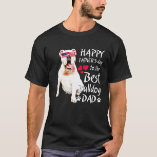 T-shirt Bouledogue Mignon Drapeau Américain Le Meilleur Pa