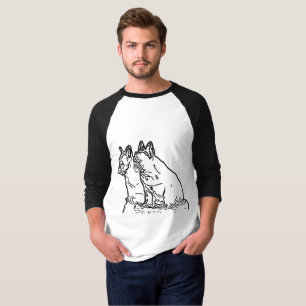 T-shirt Bouledogues français avec cœur French Bulldog