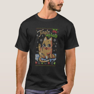 T-shirt Boules à grelots de Noël chat mignon