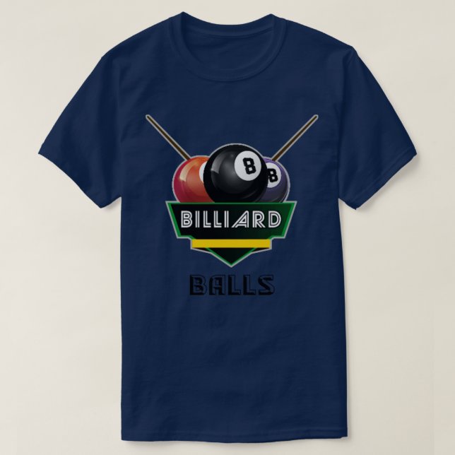T-shirt Boules de billard (Design devant)
