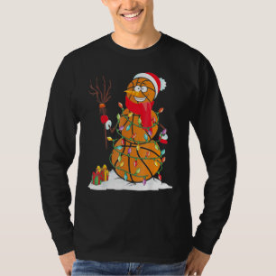 T-shirt Boules de bonhomme de neige de basketball