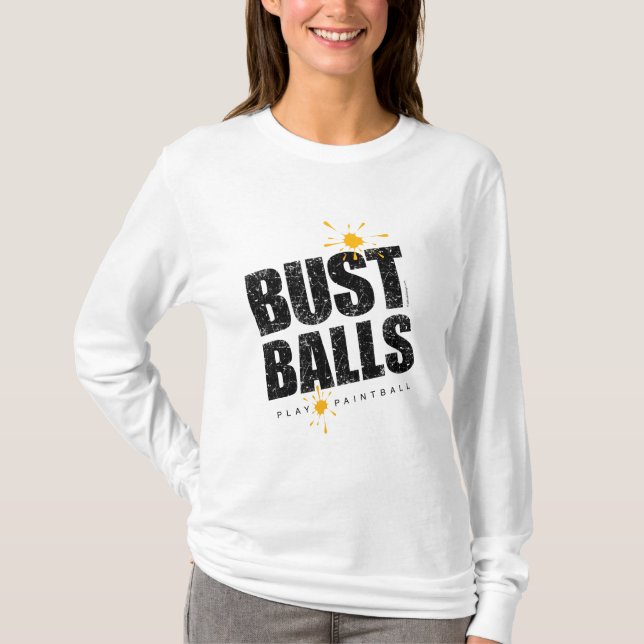 T-shirt Boules de buste de Paintball (Devant)