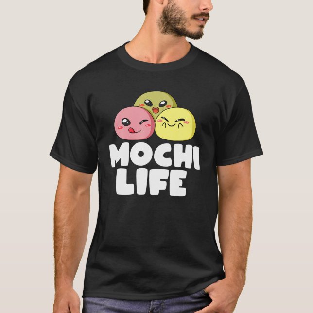 T-shirt Boules de gâteau de riz à la crème glacée Mochi (Devant)