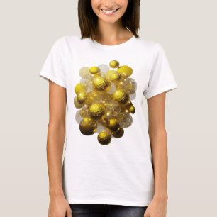 T-shirt Boules de lumière dorées scintillantes argentées d