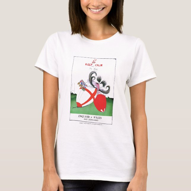 T-shirt boules de rugby de l'Angleterre v Pays de Galles (Devant)