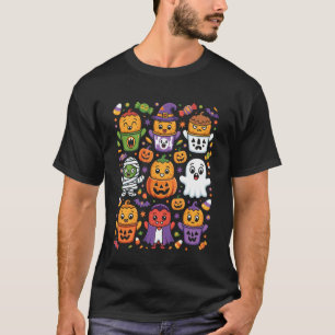 T-shirt Boulettes de Poulet Citrouille Halloween 90's Vint