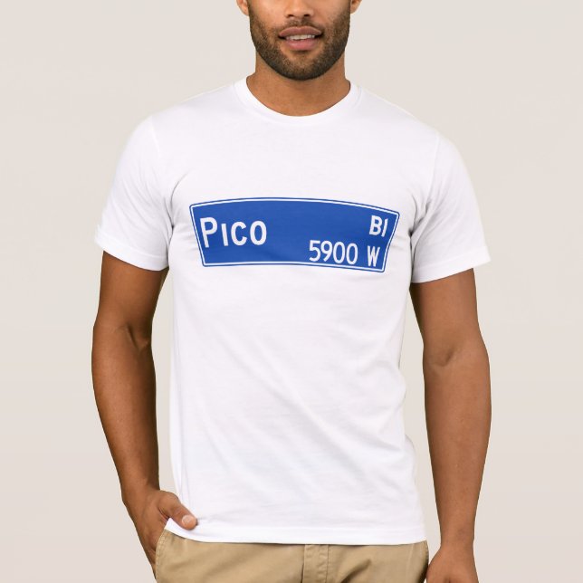 T-shirt Boulevard de Pico, Los Angeles, plaque de rue de (Devant)