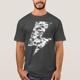 T-shirt Boulon de foudre Camo noir Graphisme Tee Grey Camo