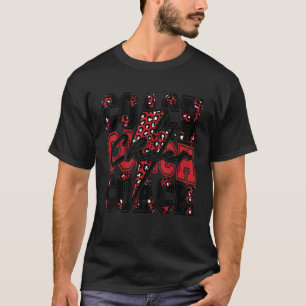 T-shirt Boulon de foudre Cheer Coach Cheer Leopard Rouge N