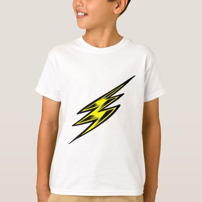 T-shirt Boulon de foudre jaune électrique (Devant)