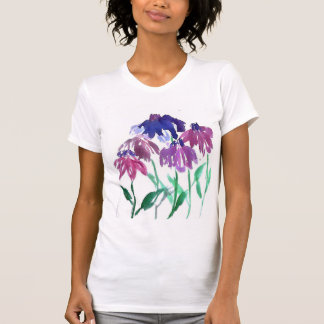 T-shirt bouquet de Bourgogne de fleur d'aquarelle