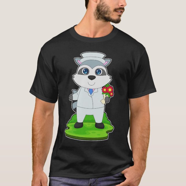 T-shirt Bouquet de fleurs de mariage Raton laveur (Devant)