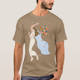 T-shirt Bouquet de fleurs de mariée Mariage femme fille