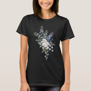 T-shirt Bouquet de fleurs d'orchidées, floral aquarelle