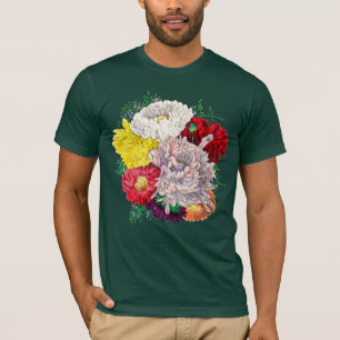 T-shirt Bouquet de fleurs sauvages botaniques vintage vibr