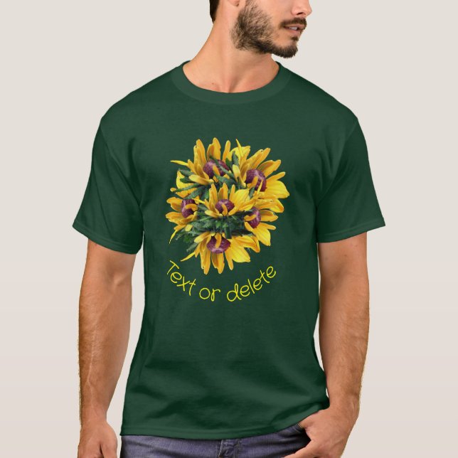 T-shirt Bouquet de fleurs Susan à l'oeil noir personnalisé (Devant)