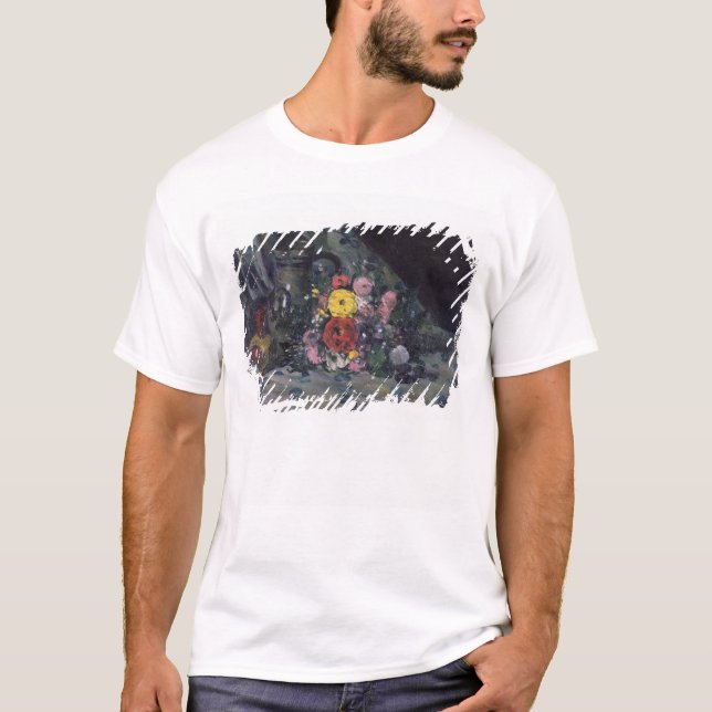 T-shirt Bouquet de Paul Cezanne | des dahlias jaunes, (Devant)