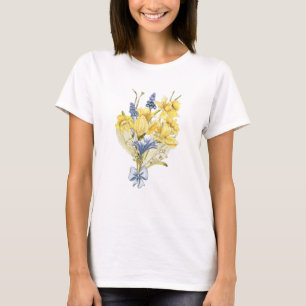 T-shirt Bouquet de printemps d'aquarelle avec jonquilles j