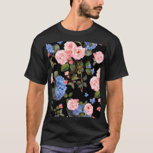 T-shirt Bouquet de roses roses victoriennes.