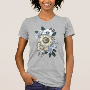 T-shirt Bouquet de tournesol élégant féminin